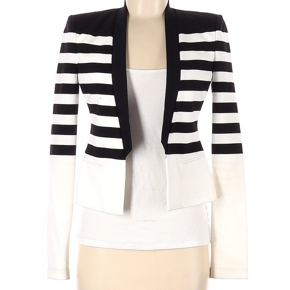 BCBGMAXAZRIA Guy Striped Tuxedo Blazer Jacket - Picture 1 of 2